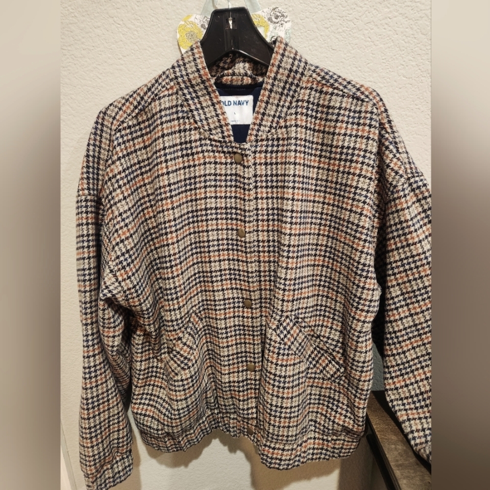 Old Navy Women's Plaid Jacket - Multicolor